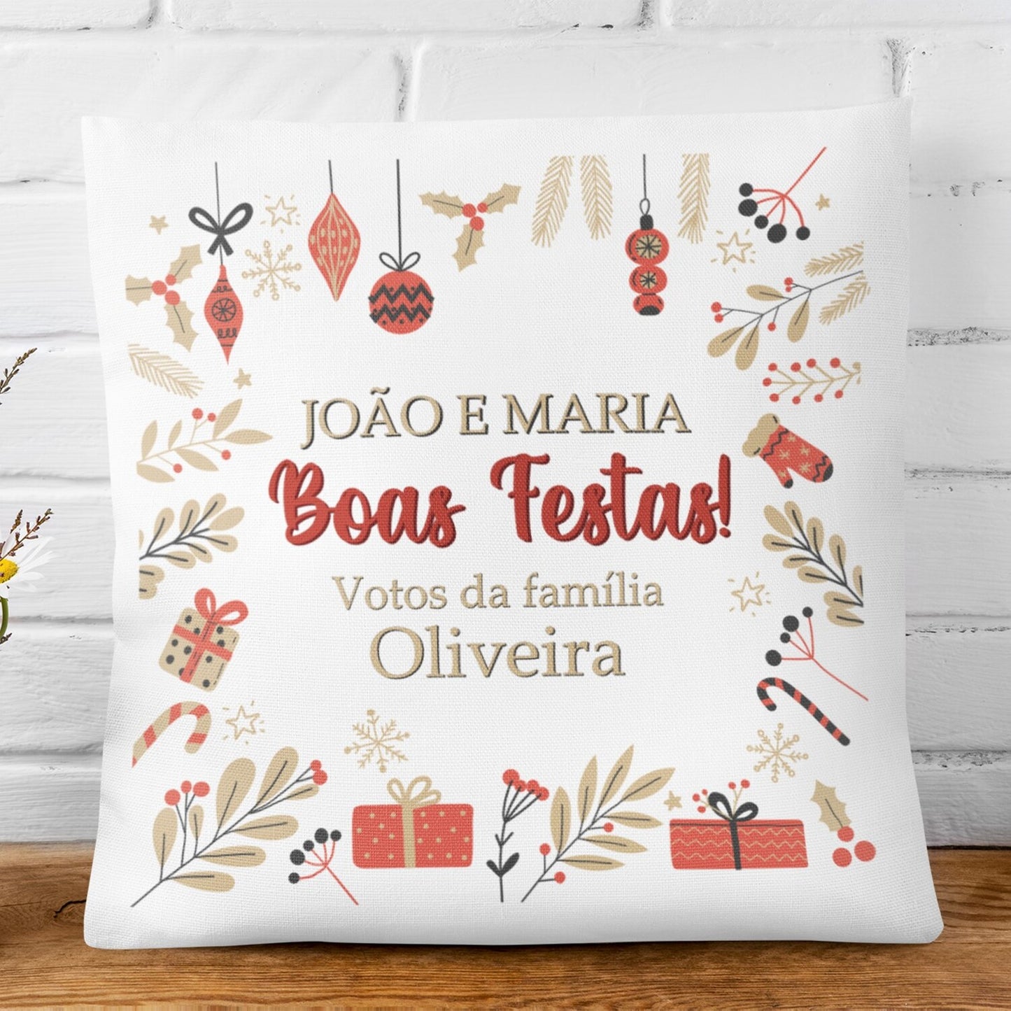 Almofada "Boas Festas"