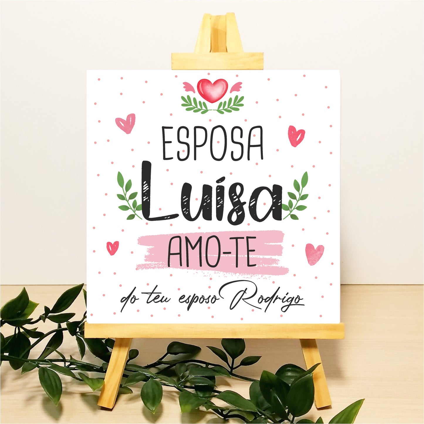 Azulejo "💕AMO-TE💕"