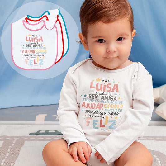 Body e/ou Babete "Sou muito feliz"