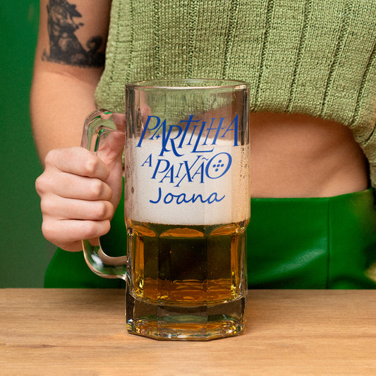 Caneca para Cerveja "Partilha a Paixão"