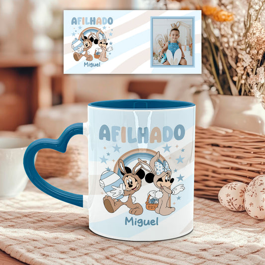 Caneca Pega Coração "Páscoa Animada"