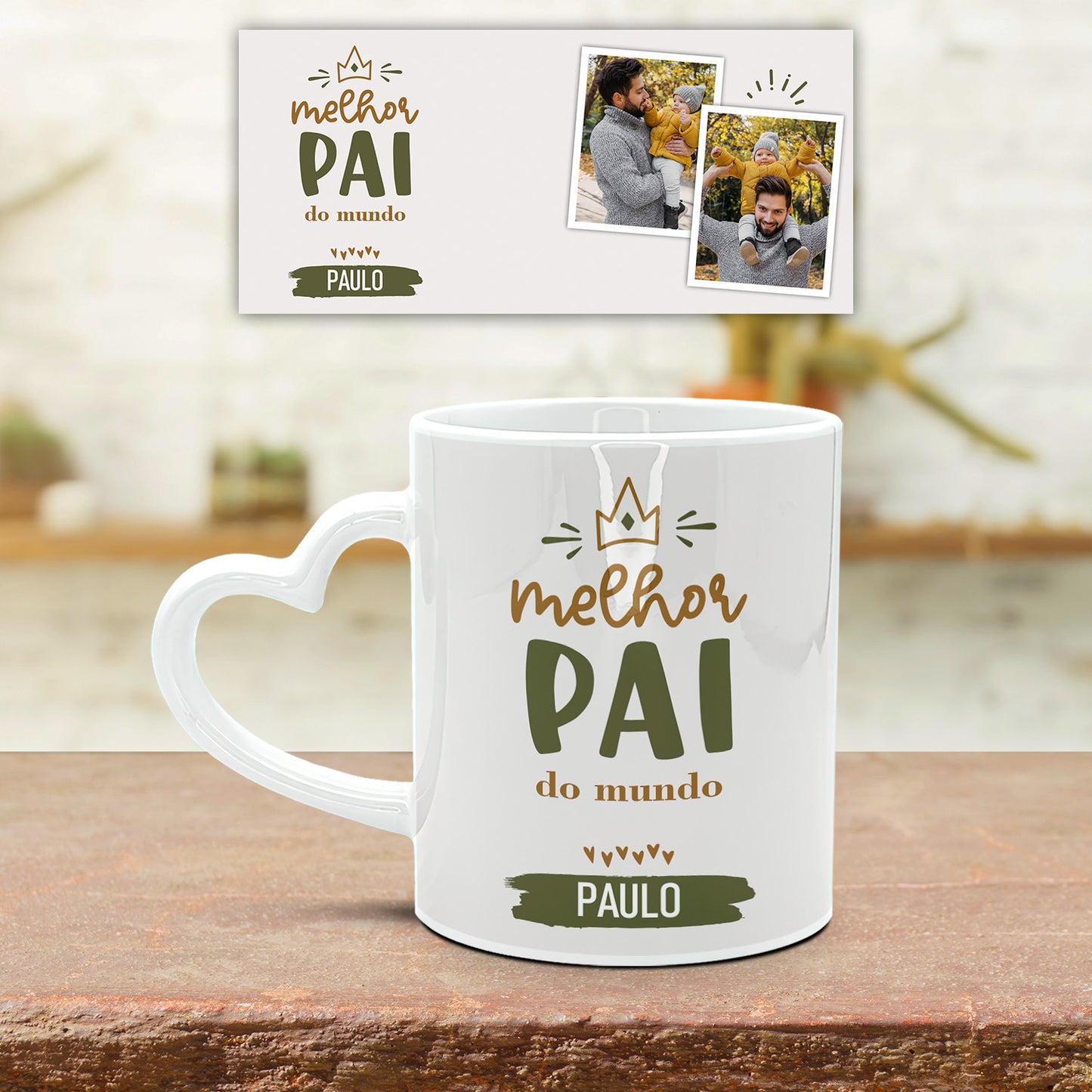 Caneca Pega Coração "Melhor do Mundo ♡"