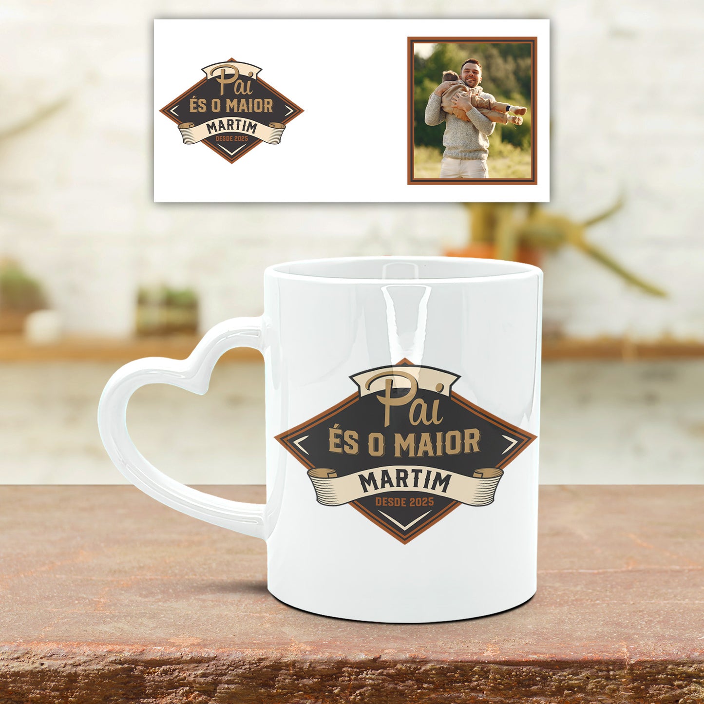 Caneca Pega Coração "És o Maior"