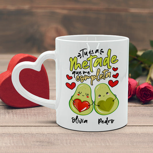 Caneca(s) Pega Coração "Tu és a metade que me completa"