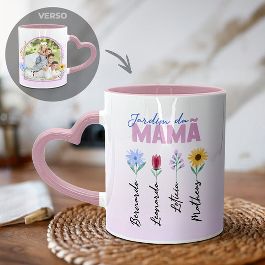 Caneca Pega Coração "Jardim"