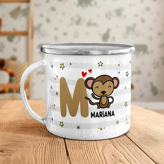 Caneca de Esmalte "Alfabeto - Animais"