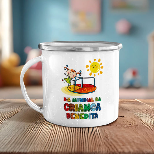 Caneca de Esmalte "Dia Mundial da Criança"