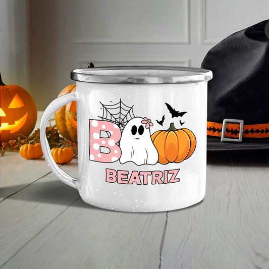 Caneca de Esmalte "Boo"