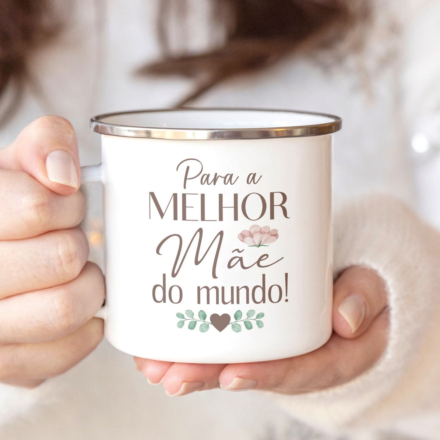 Caneca de Esmalte "Para a melhor do mundo!"