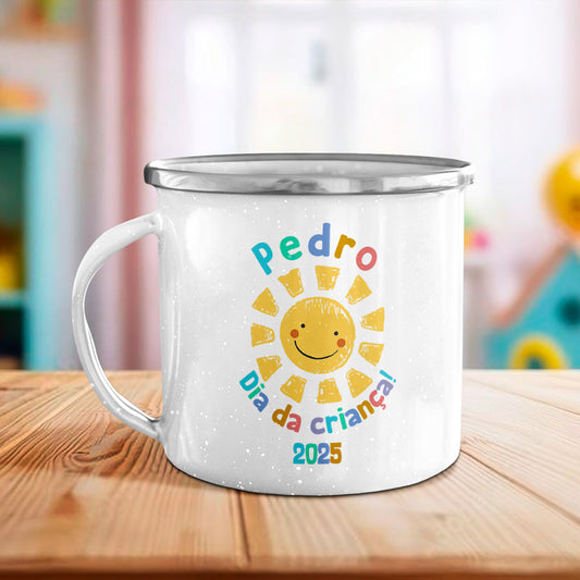 Caneca de Esmalte "Sol"