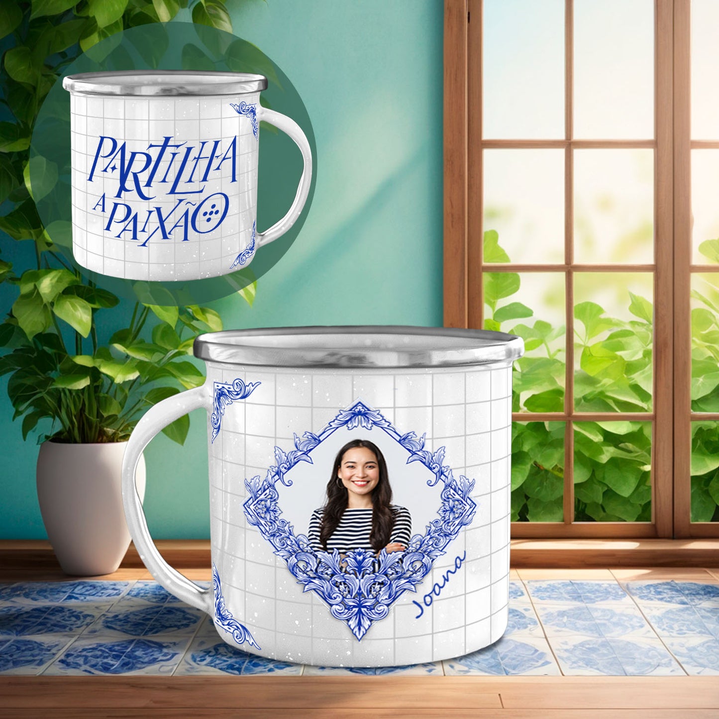 Caneca de Esmalte "Partilha a Paixão"