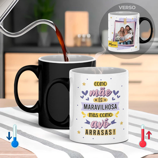 Caneca Mágica "Como Avô-Avó Arrasas"