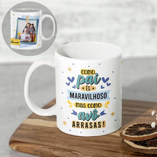 Caneca "Como Avô-Avó Arrasas"
