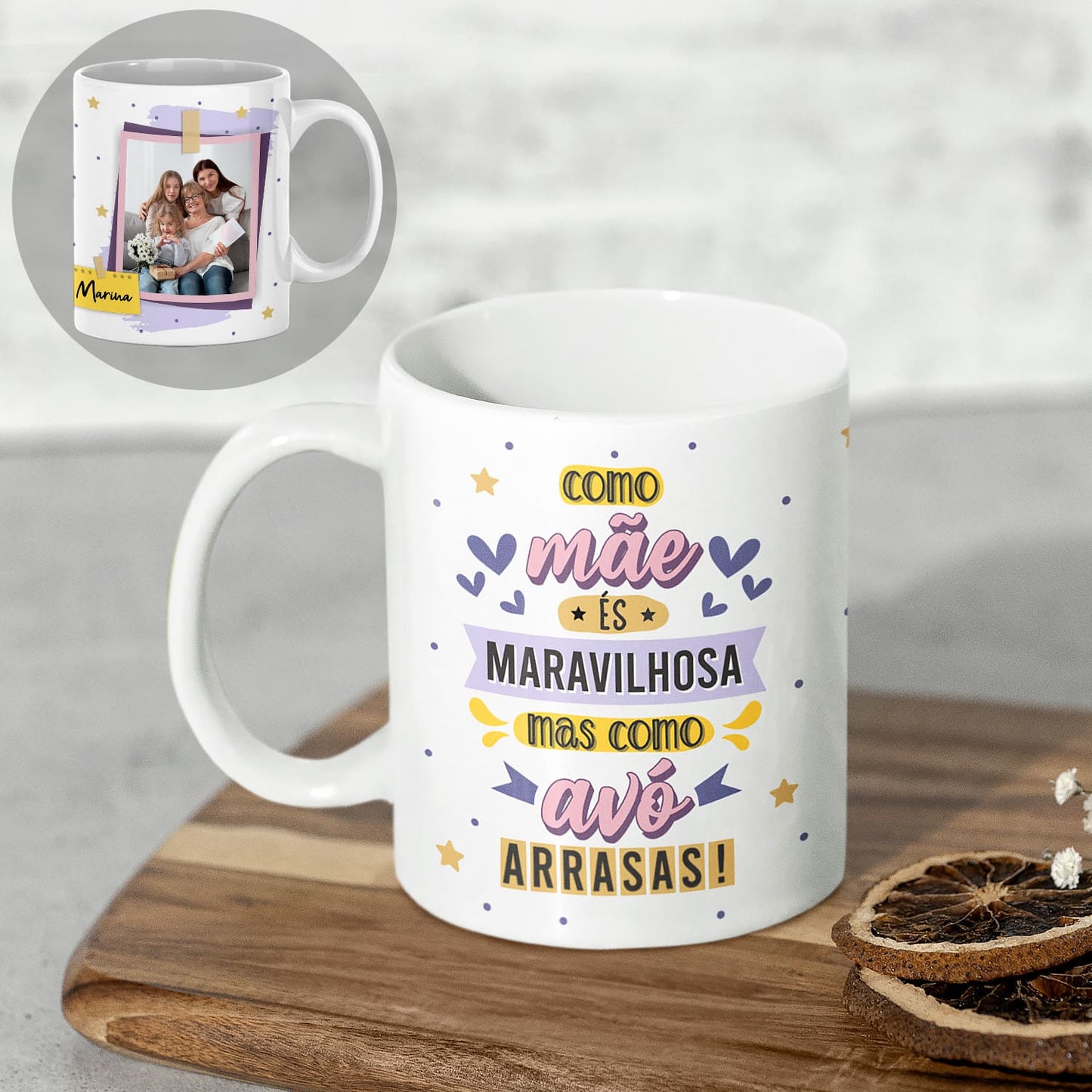 Caneca "Como Avô-Avó Arrasas"
