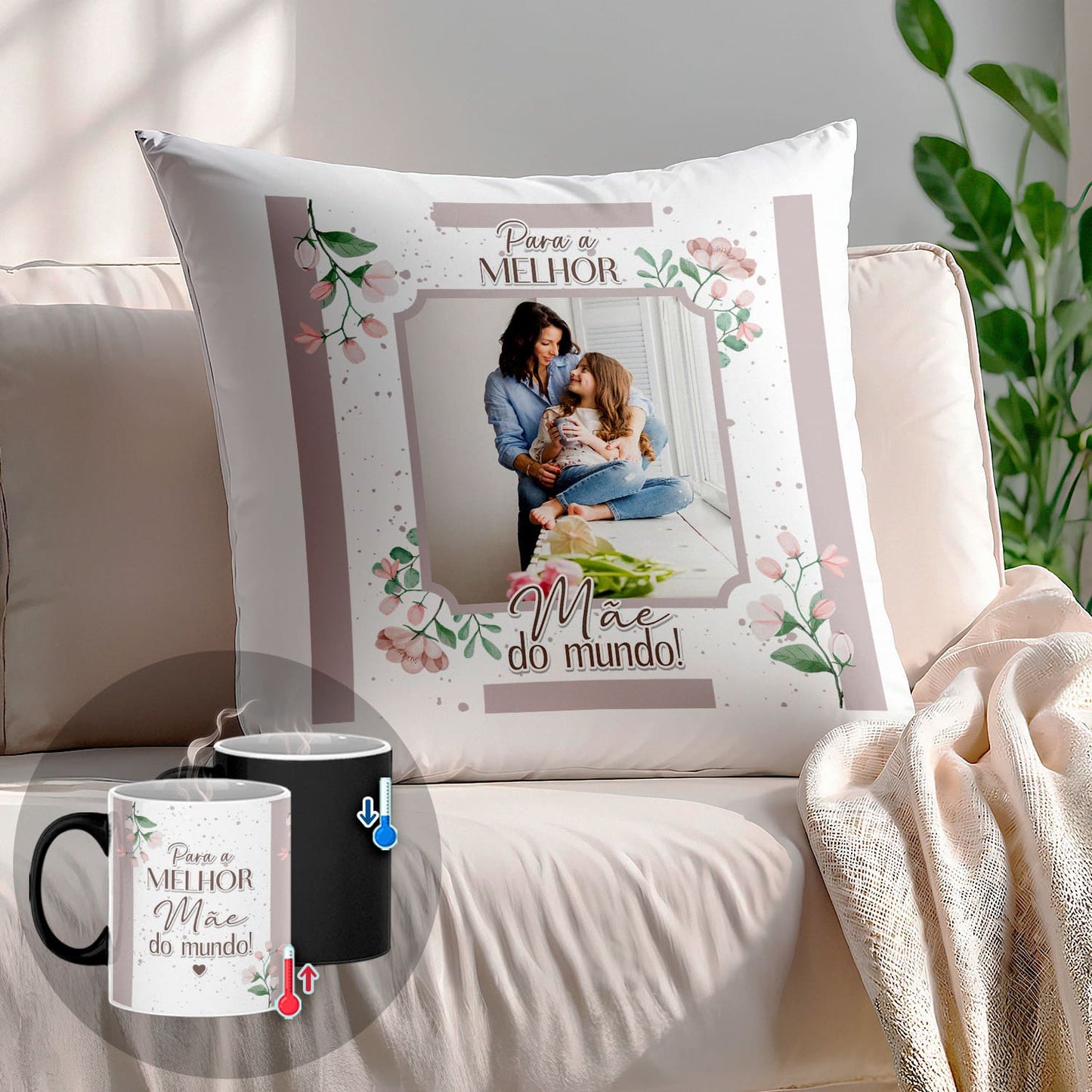 Almofada e/ou Caneca Mágica "Para a melhor do mundo!"
