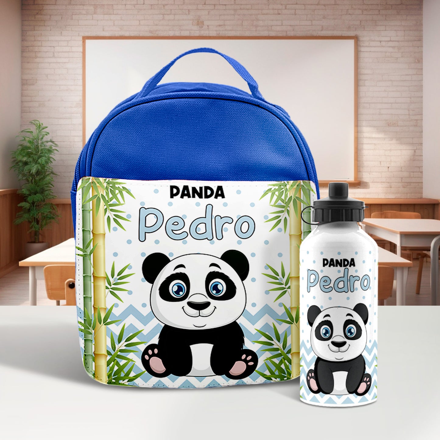 Lancheira e/ou Garrafa "Cute Panda"