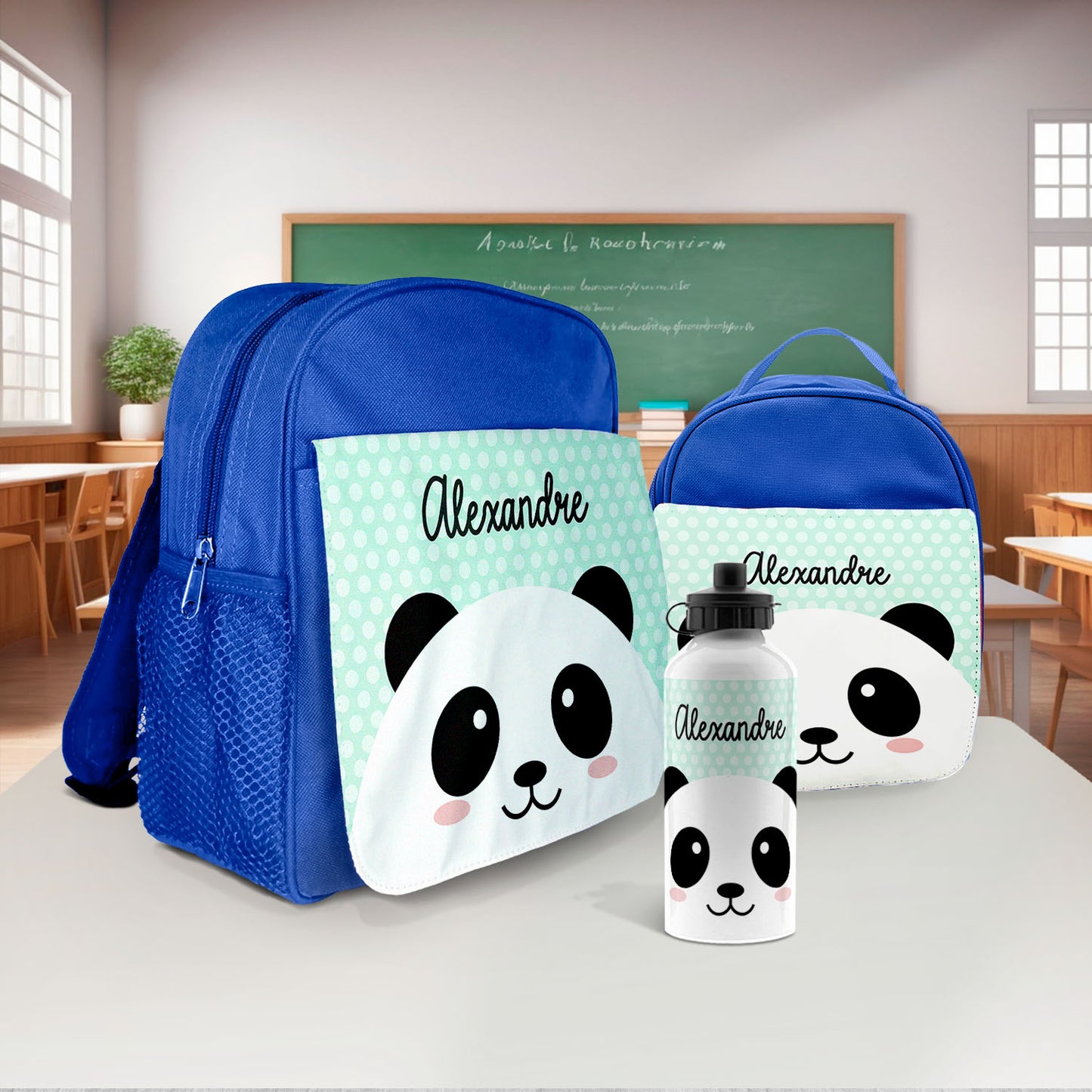 Mochila e/ou Lancheira e/ou Garrafa "Panda Gigante"