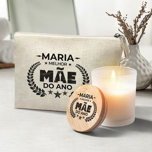 Necessaire e/ou Vela "Óscar: melhor mãe do ano"