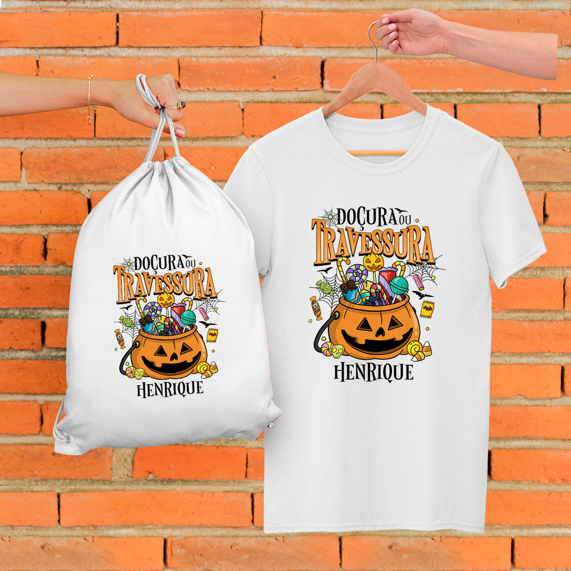 T-shirt e/ou Sacola "Doçura ou Travessura"