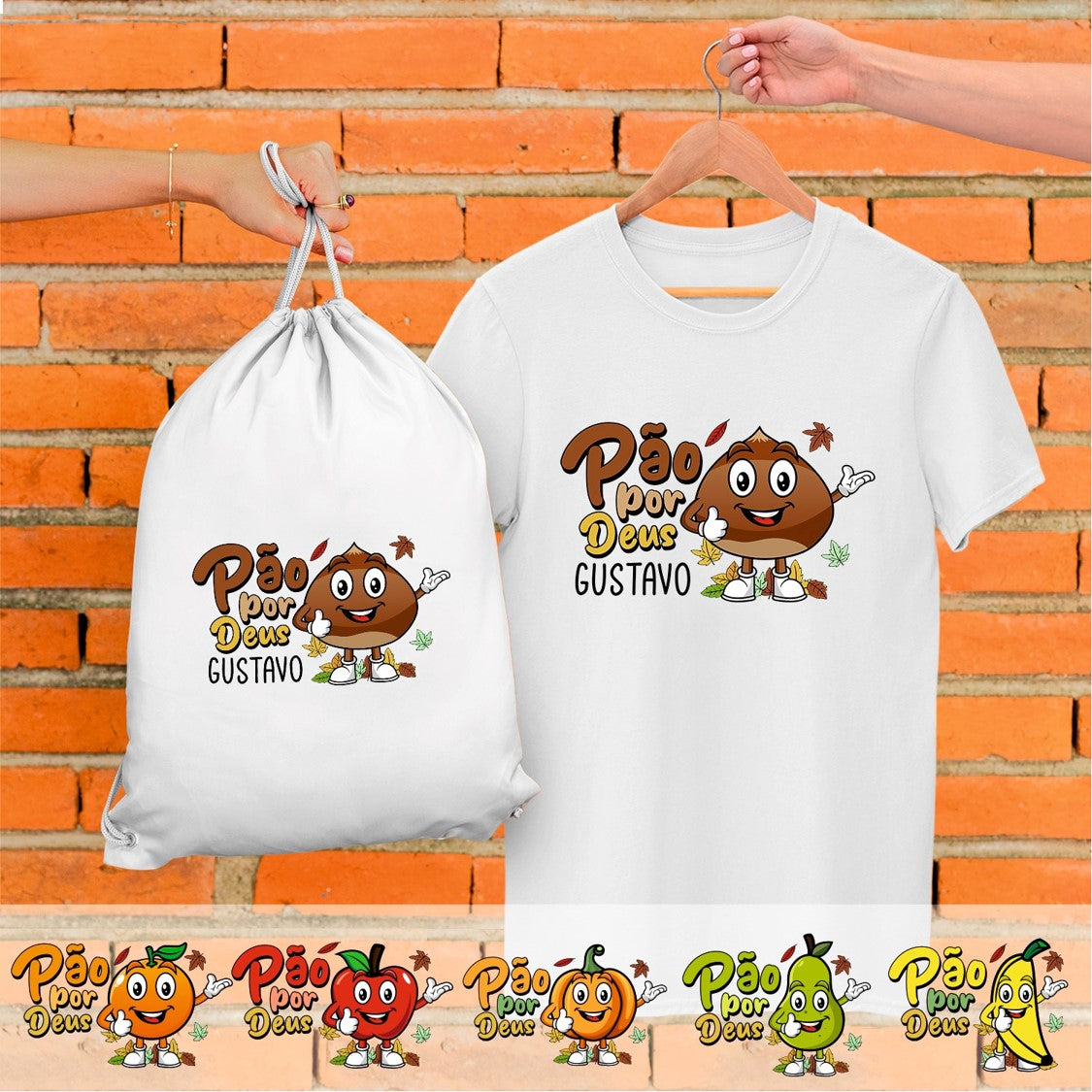 T-shirt e/ou Sacola "Frutas - Pão por Deus"