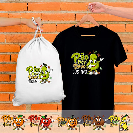 T-shirt e/ou Sacola "Frutas - Pão por Deus"