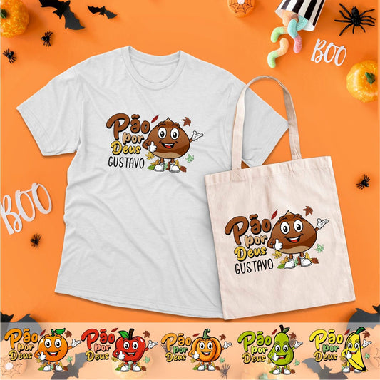 T-shirt e/ou Saco de Pano "Frutas - Pão por Deus"