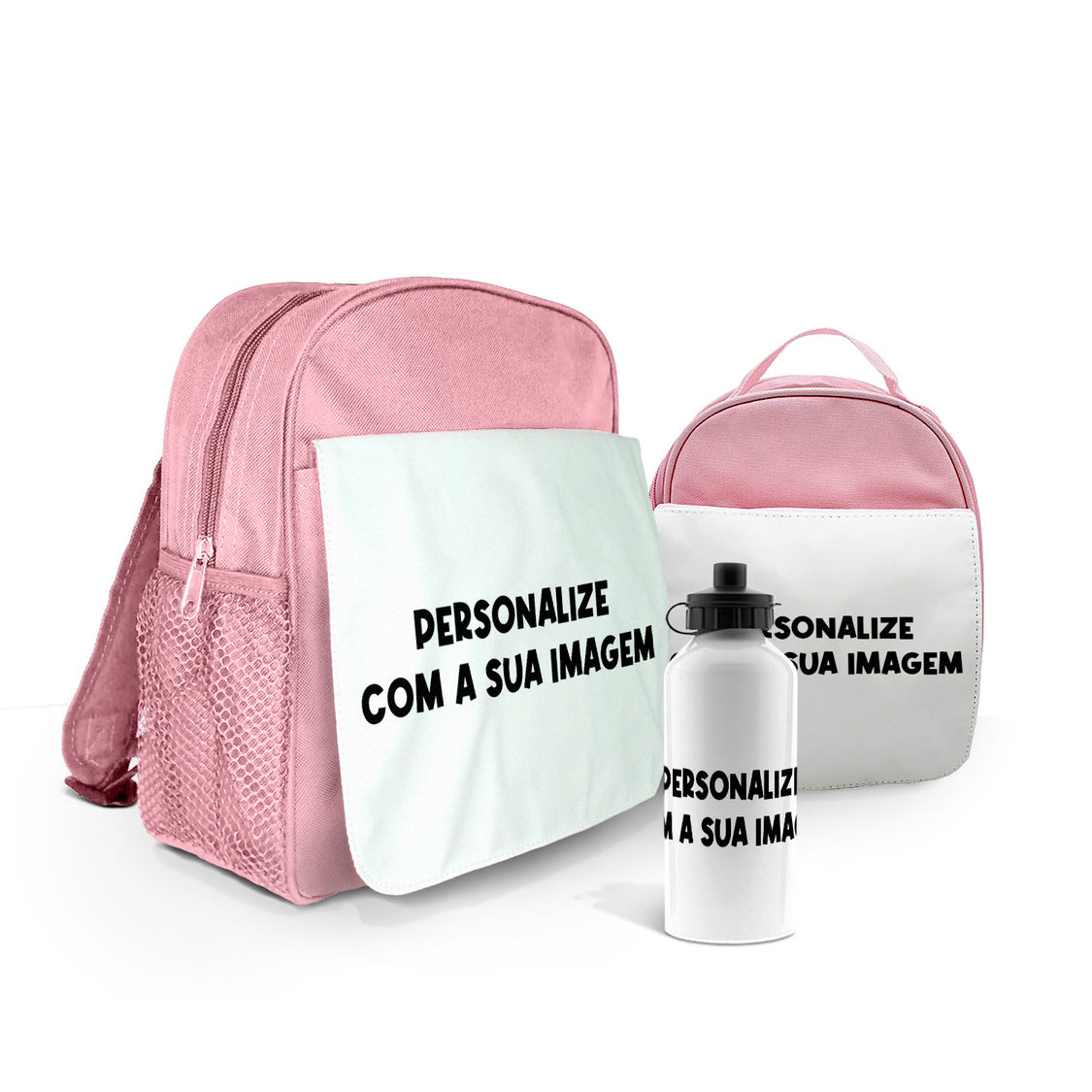 Mochila e/ou Lancheira e/ou Garrafa "Personaliza-me"