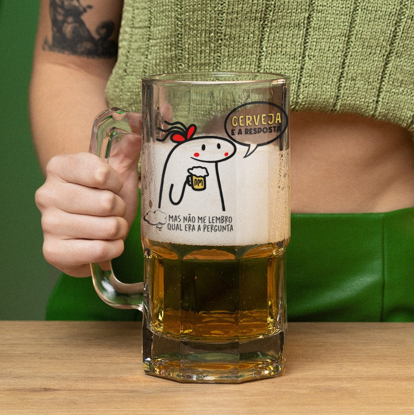 Caneca para Cerveja "Cerveja é a resposta"