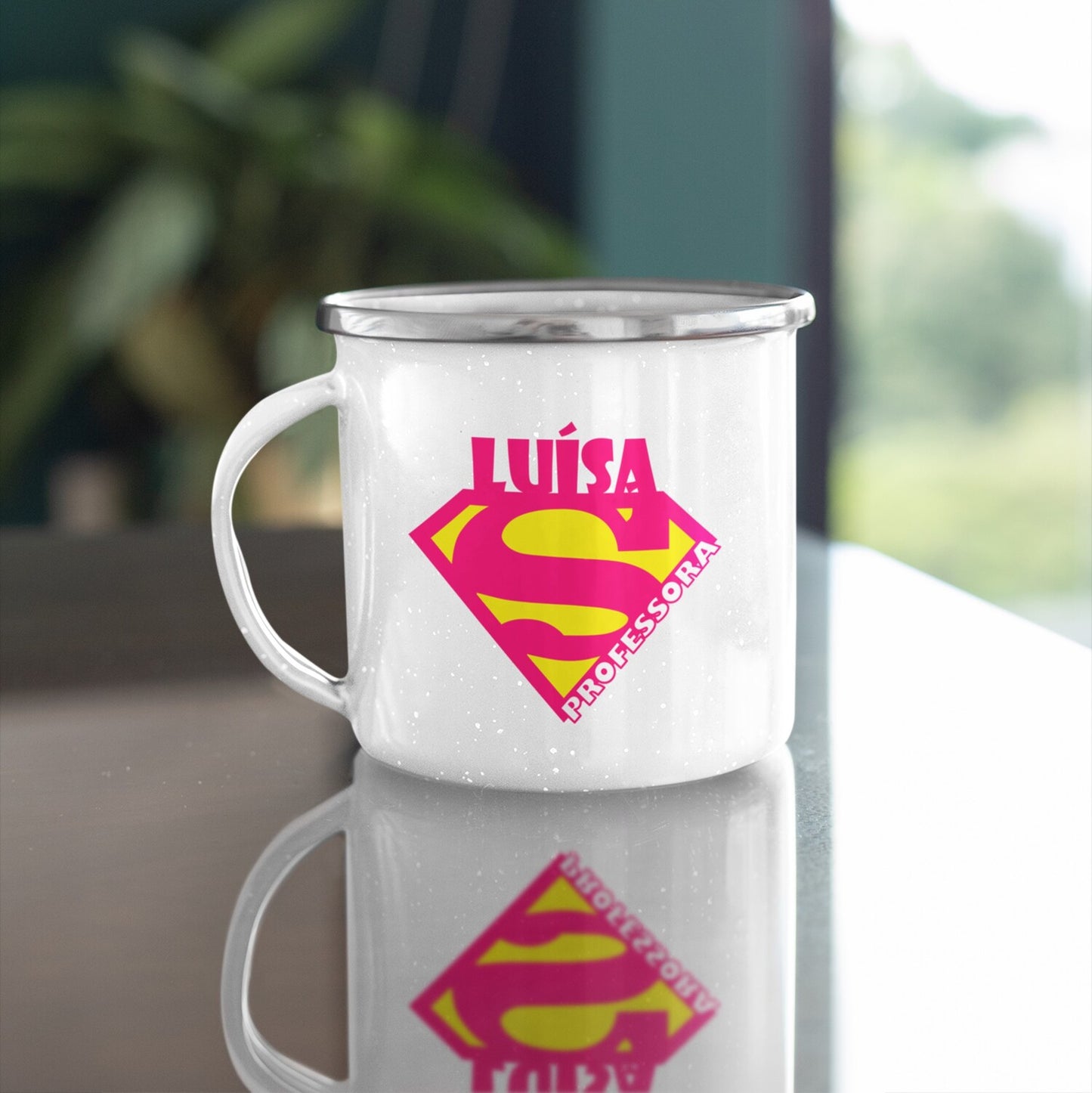 Caneca de Esmalte "Super Professor(a)"