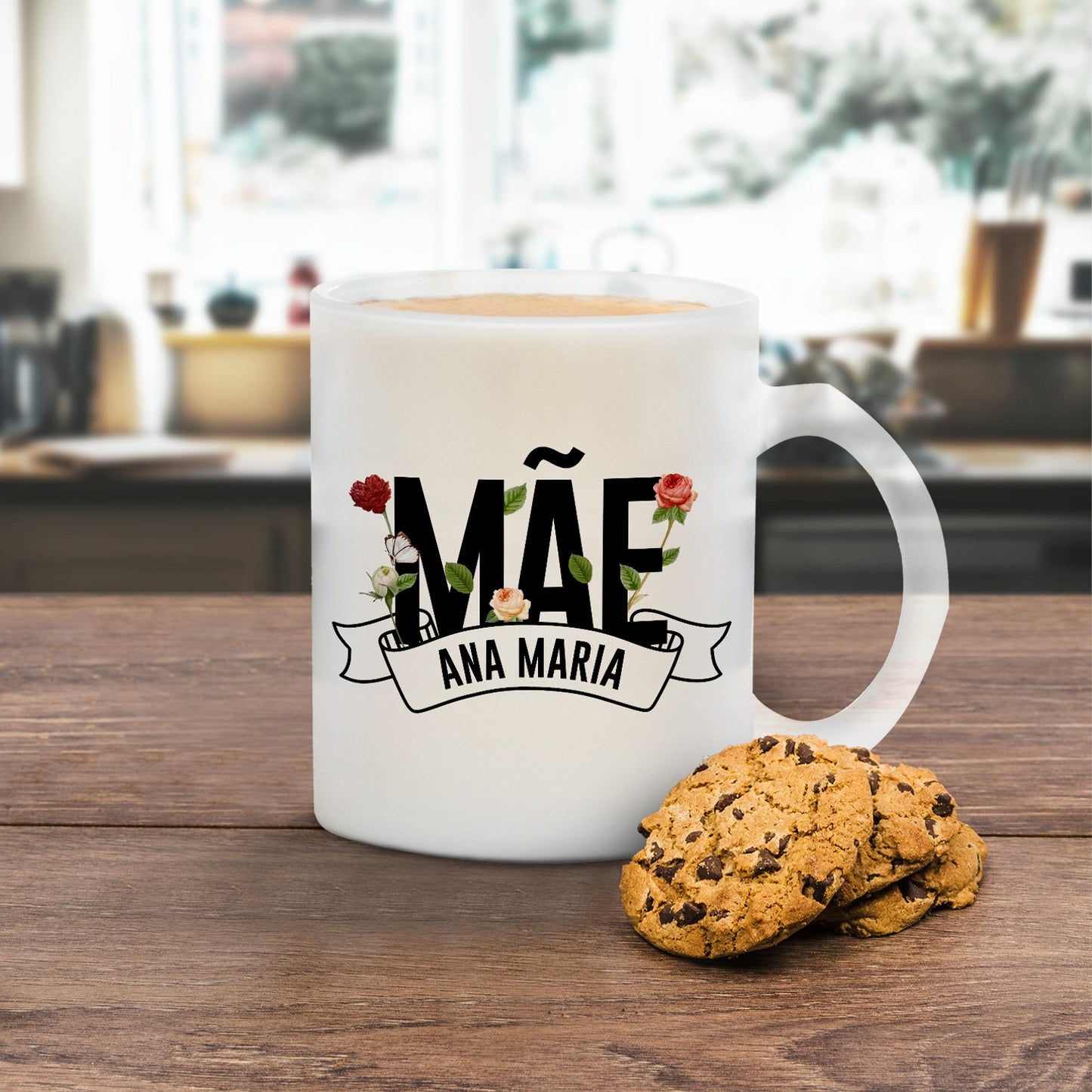 Caneca de vidro "MÃE"