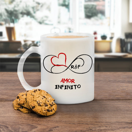 Caneca de vidro "Amor Infinito"