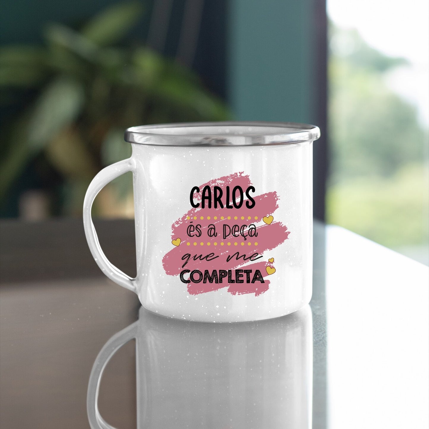 Caneca de Esmalte "És a peça que me completa"