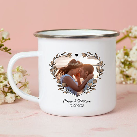 Caneca de Esmalte "Simply Love"