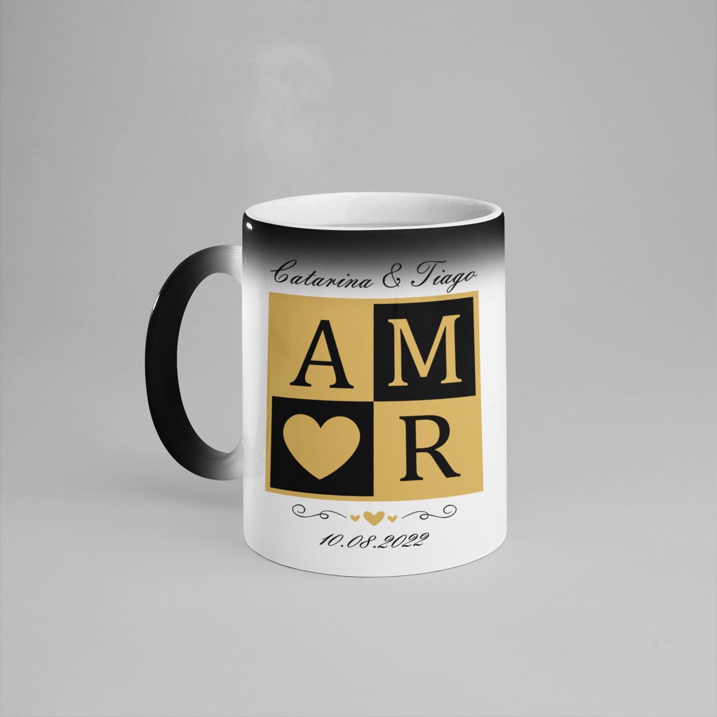 Caneca mágica "A M ♡ R"