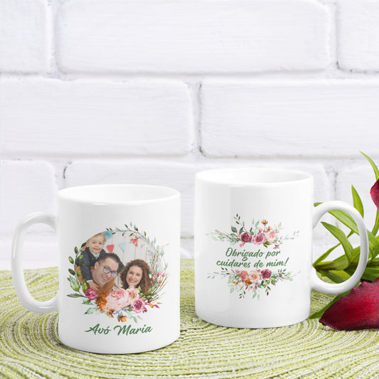 Caneca "Coroa floral"