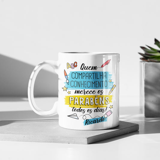 Caneca "Compartilhar conhecimento"