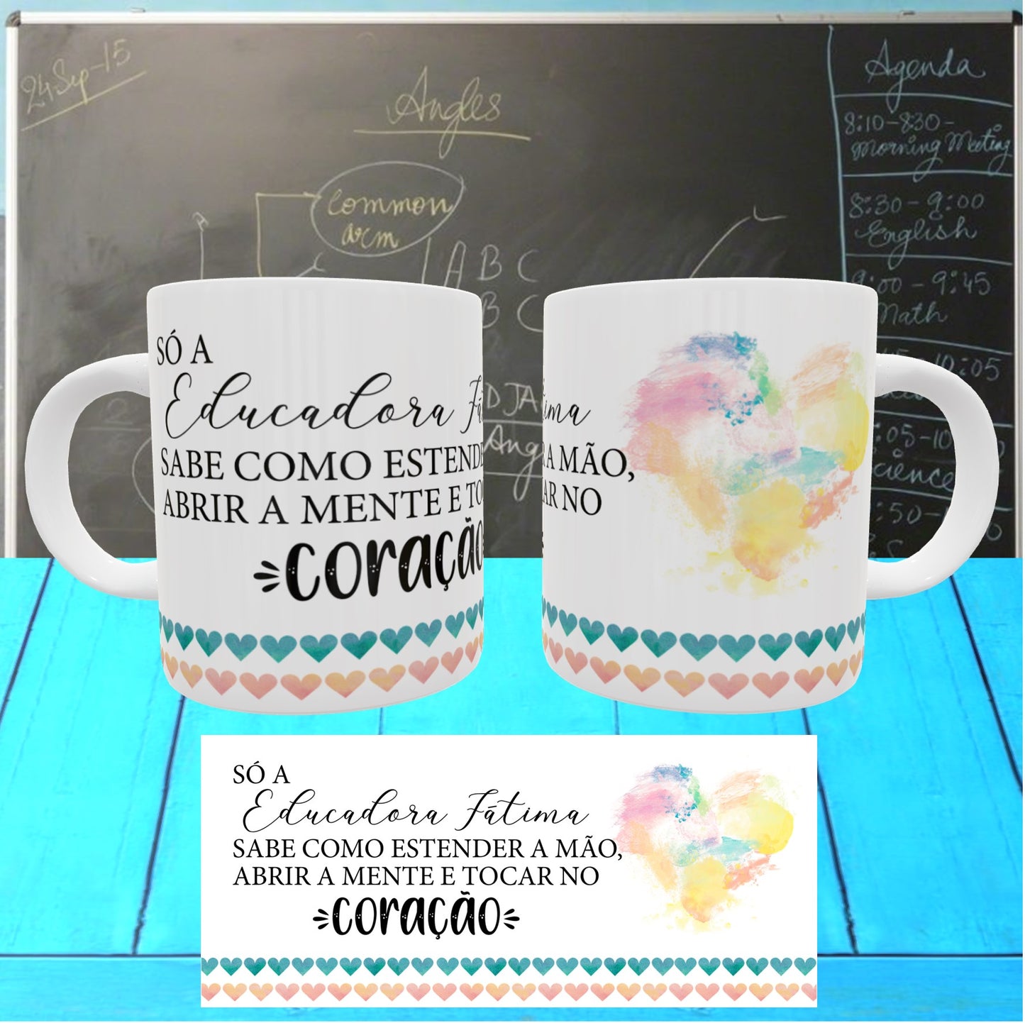 Caneca "Abrir a mente e tocar no coração"