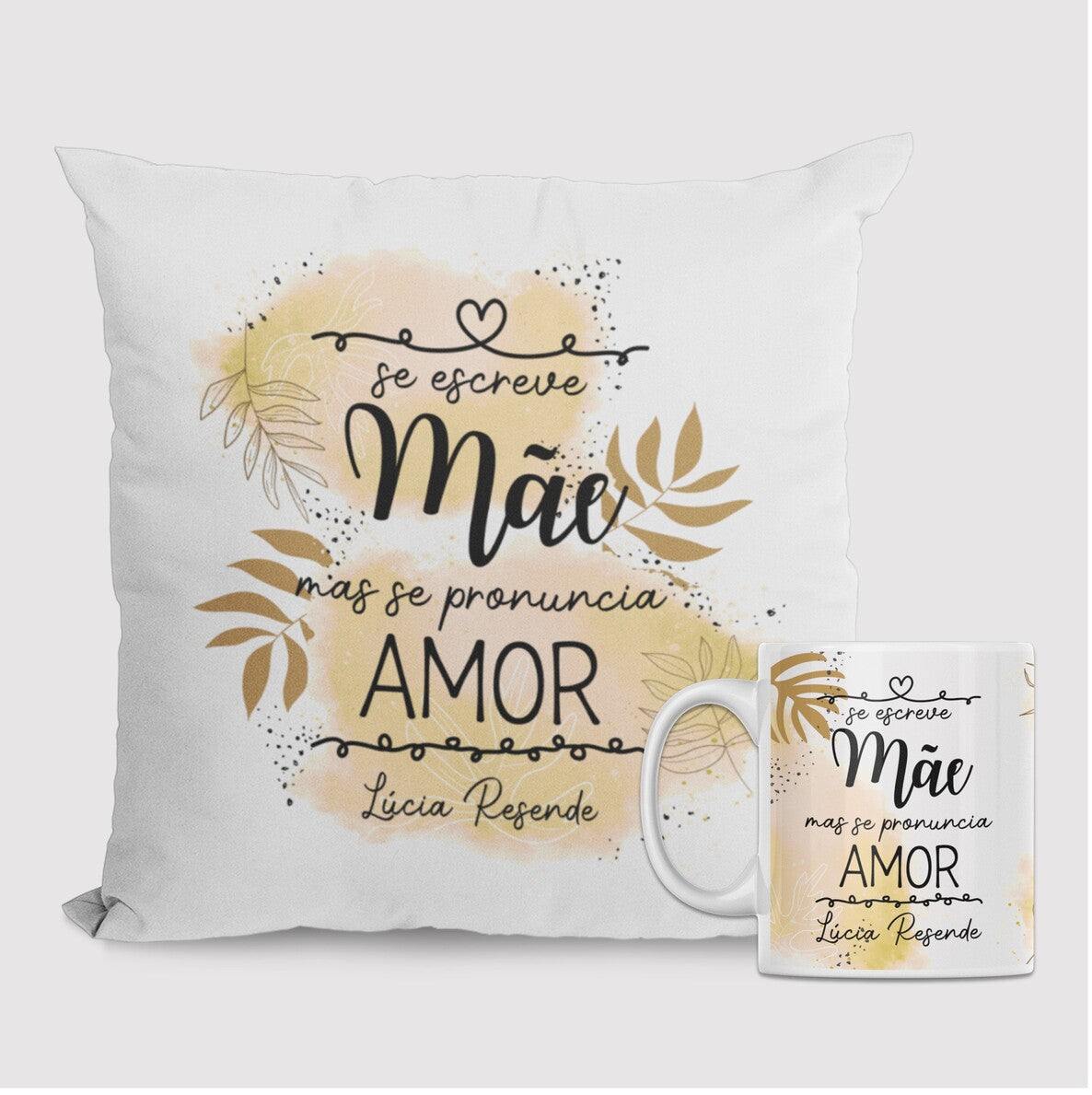 Almofada e/ou Caneca "Se pronuncia amor"