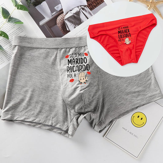 Conjunto boxer + cueca "Põe a Mão"