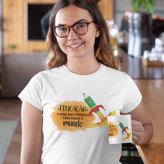 Conjunto "Educação - A arma mais poderosa para mudar o Mundo"