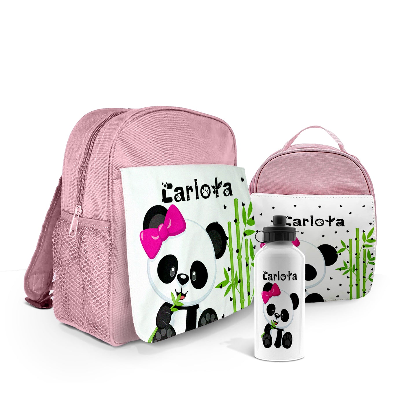 Mochila e/ou Lancheira e/ou Garrafa "Panda"