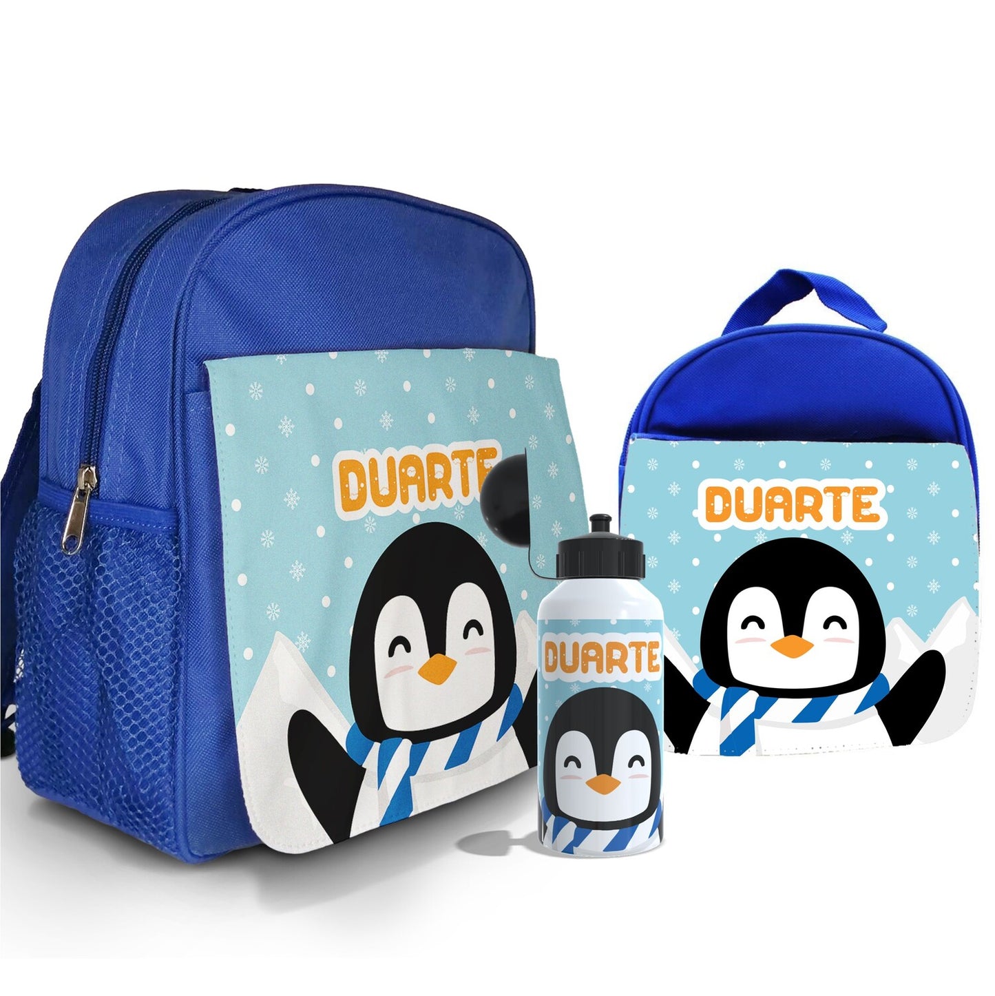 Mochila e/ou Lancheira e/ou Garrafa "Pinguim"