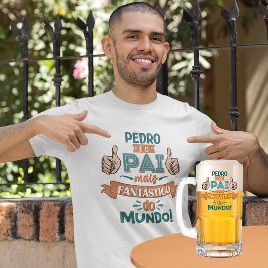 Conjunto T-shirt + Caneca cerveja "O mais fantástico do mundo"