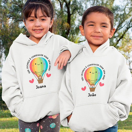 Sweatshirt "Ser criança é conseguir voar sem asas"