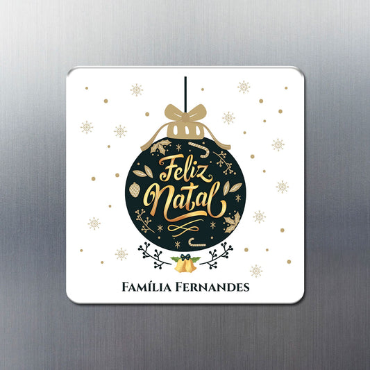 Íman "Feliz Natal Dourado"