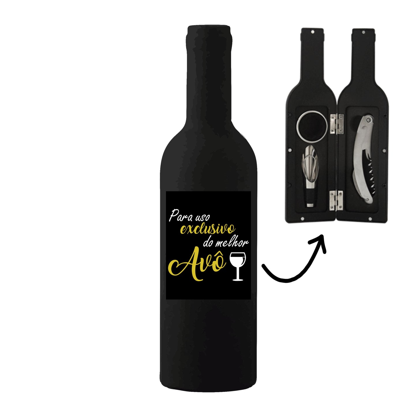 Kit de vinho "Para uso exclusivo"