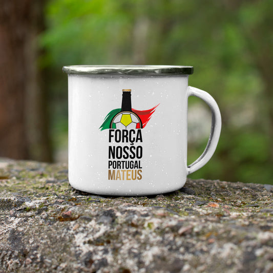 Caneca de Esmalte "Força nosso Portugal"