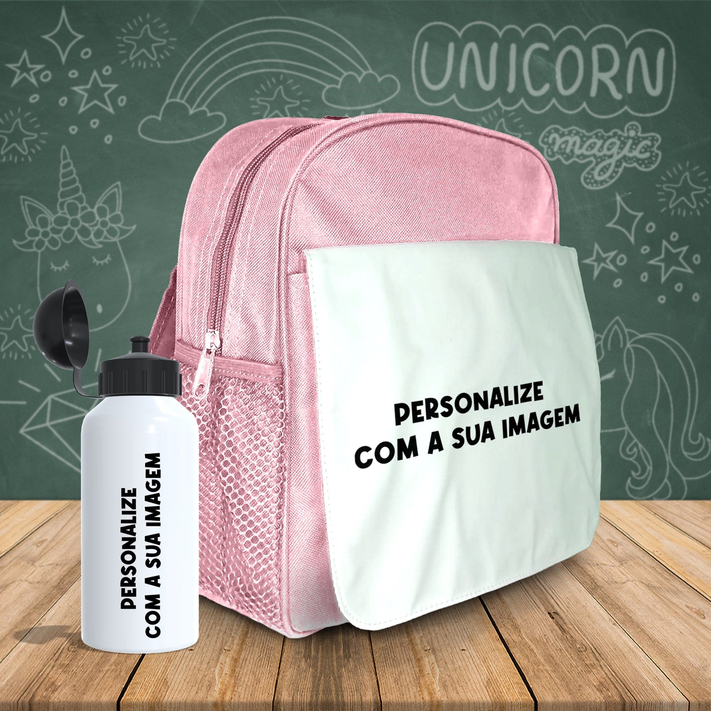 Mochila e/ou Garrafa "Personaliza-me"