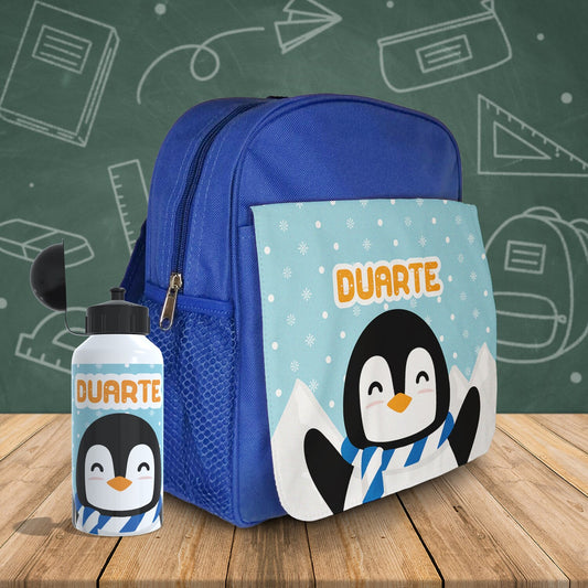 Mochila e/ou Garrafa "Pinguim"