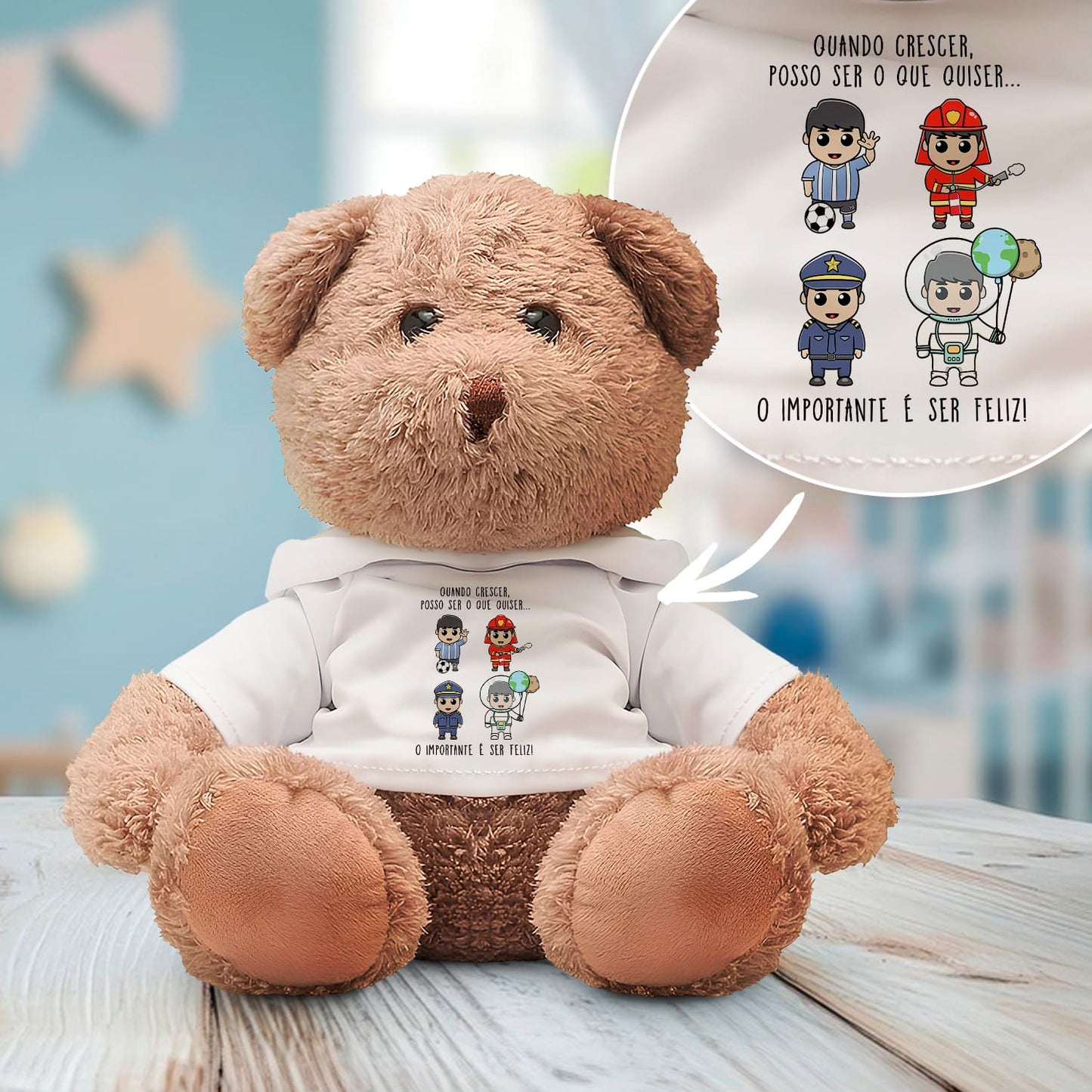 Peluche "Quando crescer posso ser o que quiser"